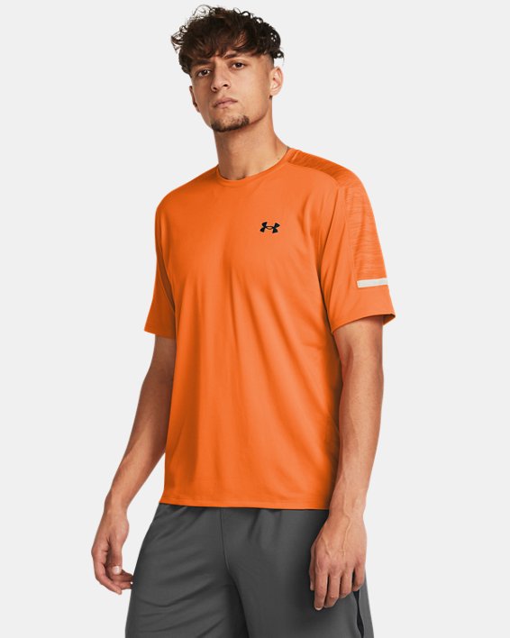Camiseta de manga corta UA Tech™ para hombre, Orange, pdpMainDesktop image number 0